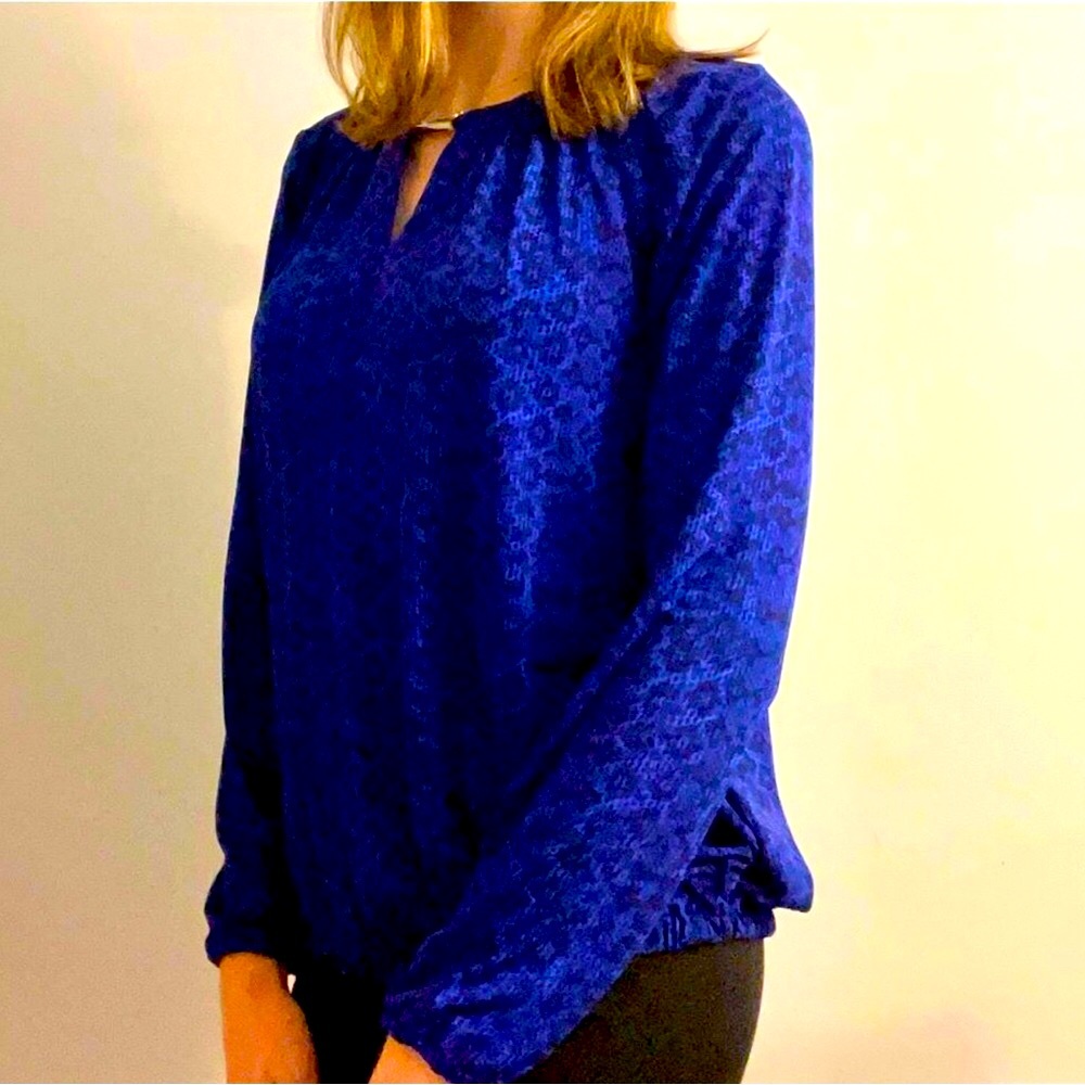 Michael Kors Royal Blue W/black pattern throughout Size Medium - Picture 4 of 8